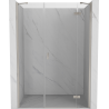 Mexen Mist-H rechte, schwenkbare Duschabtrennung 130 cm, transparent, gebürstetes Nickel - 8A5-130-001-97-00-P
