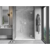 Mexen Mist-H rechte, schwenkbare Duschtür 135 cm, transparent, gebürstetes Nickel - 8A5-135-001-97-00-P