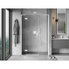Mexen Mist-H L linke, schwenkbare Duschür 135 cm, transparent, weiß - 8A5L-135-001-20-00-L
