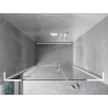 Mexen Mist-H L linke, schwenkbare Duschtür 150 cm, transparent, weiß - 8A5L-150-001-20-00-L
