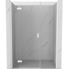 Mexen Mist-H L linke, schwenkbare Duschtür 150 cm, transparent, weiß - 8A5L-150-001-20-00-L