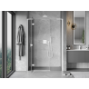Mexen Mist-H L linke Duschpendeltür 160 cm, transparent, weiß - 8A5L-160-001-20-00-L