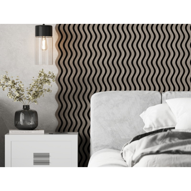 Mexen Lam-SF 02 Akustische Wandpaneele 280 x 30 cm, Filz 9 mm, technisches Furnier, Graue Eiche - S106-280-02-043