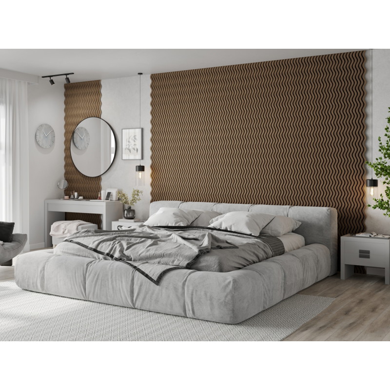 Mexen Lam-SF 02 Akustische Wandlamellen 280 x 30 cm, Filz 9 mm, technisches Furnier, Dunkle Walnuss - S106-280-02-044