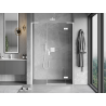 Mexen Mist-H L Duschtür, rechts öffnend, 130 cm, transparent, weiß - 8A5L-130-001-20-00-P