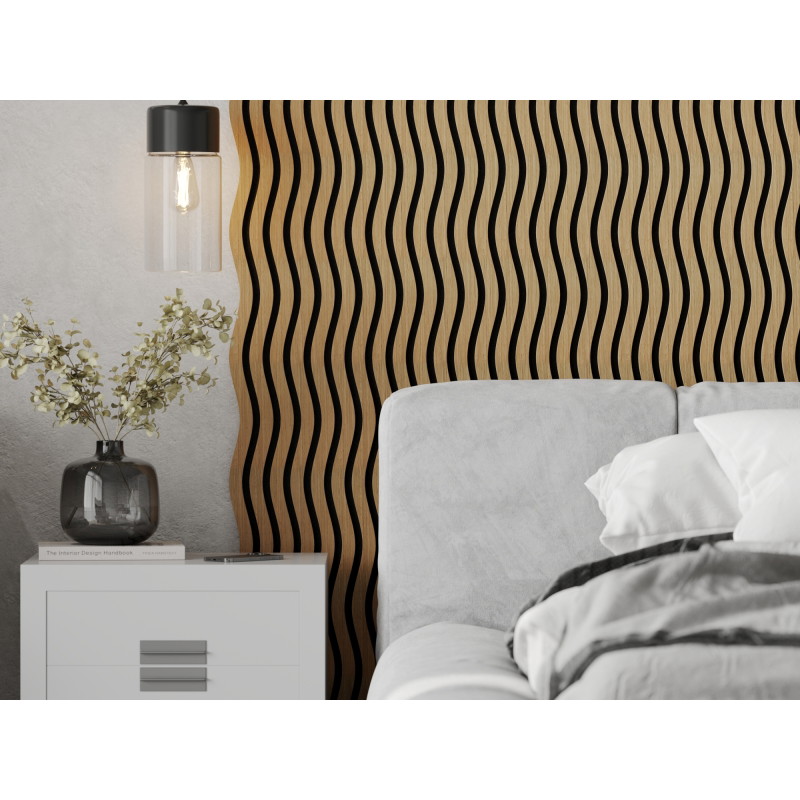 Mexen Lam-SF 01 Akustische Wandlamellen 280 x 30 cm, 9 mm Filz, technisches Furnier, Eiche Klassisch - S106-280-01-041