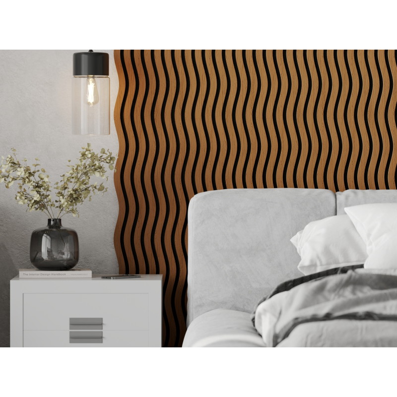 Mexen Lam-SF 01 Akustische Wandpaneele 280 x 30 cm, Filz 9 mm, technisches Furnier, Eiche Natur - S106-280-01-042