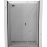 Mexen Mist-H L linke schwenkbare Duschtür 120 cm, transparent, gun gray gebürstet - 8A5L-120-001-66-00-L