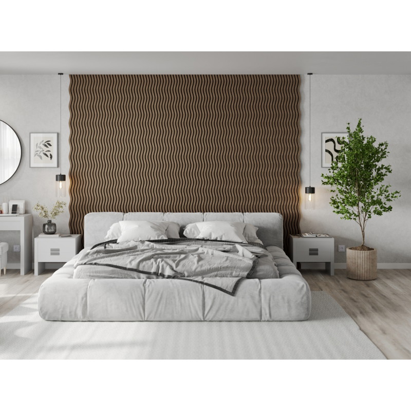 Mexen Lam-SF 01 Akustische Wandpaneele 280 x 30 cm, Filz 9 mm, technisches Furnier, Dunkle Walnuss - S106-280-01-044