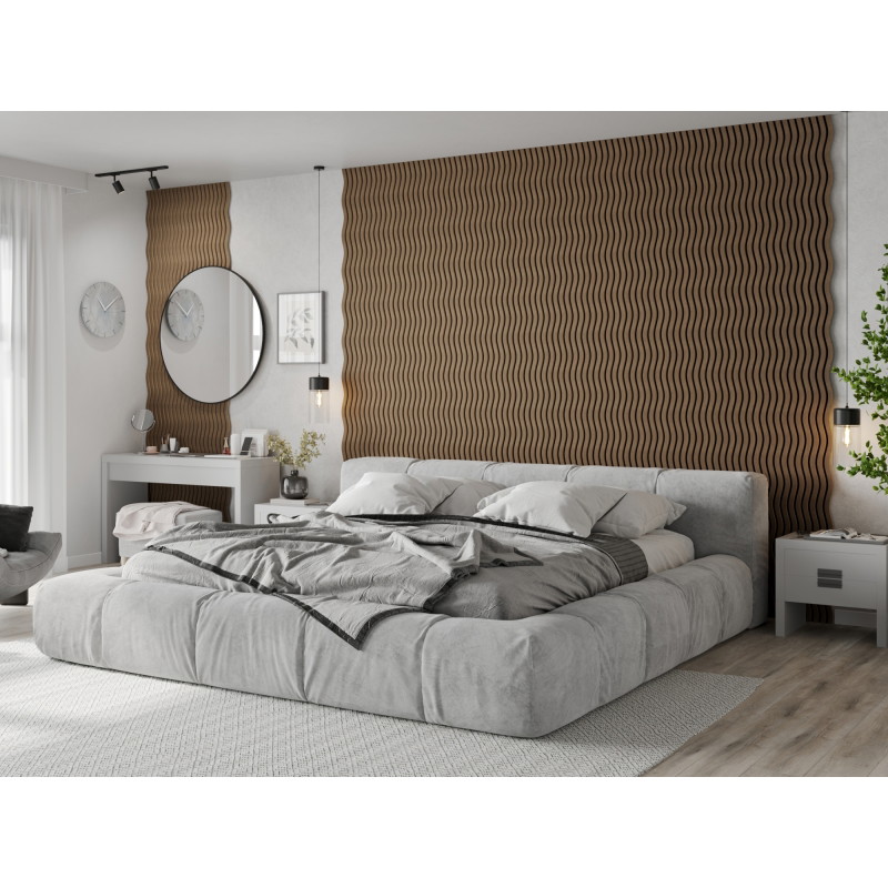 Mexen Lam-SF 01 Akustische Wandpaneele 280 x 30 cm, Filz 9 mm, technisches Furnier, Dunkle Walnuss - S106-280-01-044