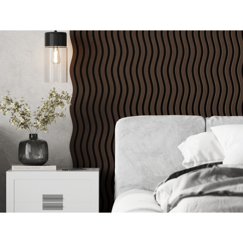 Mexen Lam-SF 01 Akustik-Wandpaneele 280 x 30 cm, Filz 9 mm, technisches Furnier, Eiche Mocca - S106-280-01-045