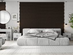 Mexen Lam-SF 01 Akustische Wandpaneele 280 x 30 cm, Filz 9 mm, technisches Furnier, Schwarze Eiche - S106-280-01-046