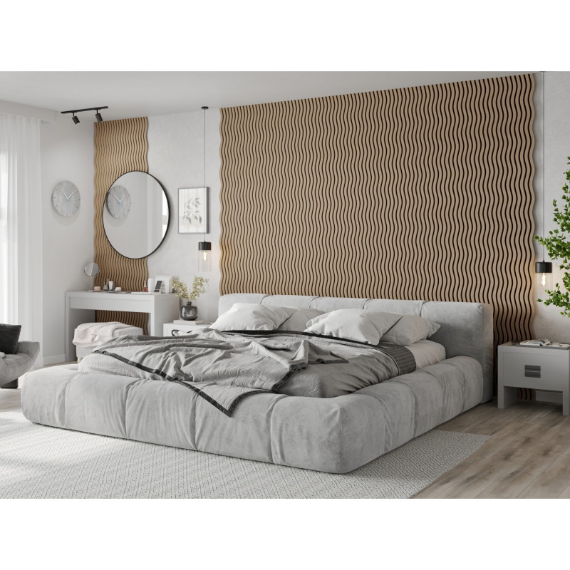 Mexen Lam-SF 01 Akustische Wandleisten 280 x 30 cm, Filz 9 mm, technisches Furnier, Helles Nussbaumholz - S106-280-01-047