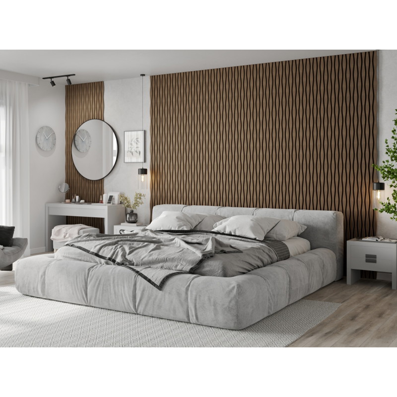 Mexen Lam-SF 01 Lam-SF 26 Akustik-Wandpaneele 280 x 30 cm, Filz 9 mm, technisches Furnier, Dunkle Walnuss - S106-280-26-044