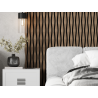 Mexen Lam-SF 01 Lam-SF 26 Akustik-Wandpaneele 280 x 30 cm, Filz 9 mm, technisches Furnier, Dunkle Walnuss - S106-280-26-044