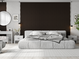 Mexen Lam-SF 01 Lam-SF 26 akustische Wandpaneele 280 x 30 cm, Filz 9 mm, technisches Furnier, Schwarzeiche - S106-280-26-046