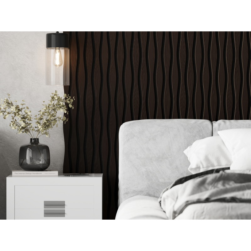 Mexen Lam-SF 01 Lam-SF 26 akustische Wandpaneele 280 x 30 cm, Filz 9 mm, technisches Furnier, Schwarzeiche - S106-280-26-046