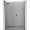 Mexen Mist-H L linke, nach innen öffnende Duschkabinentür 130 cm, transparent, gebürstet gun gray - 8A5L-130-001-66-00-L
