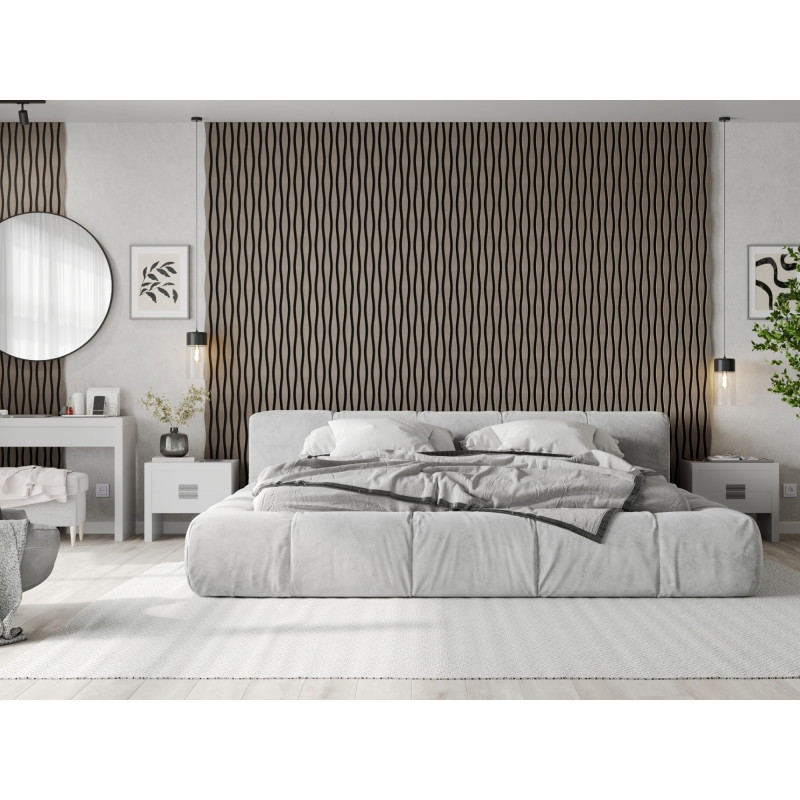 Mexen Lam-SF 01 Lam-SF 26 akustische Wandpaneele 280 x 30 cm, Filz 9 mm, technisches Furnier, Graue Eiche - S106-280-26-043