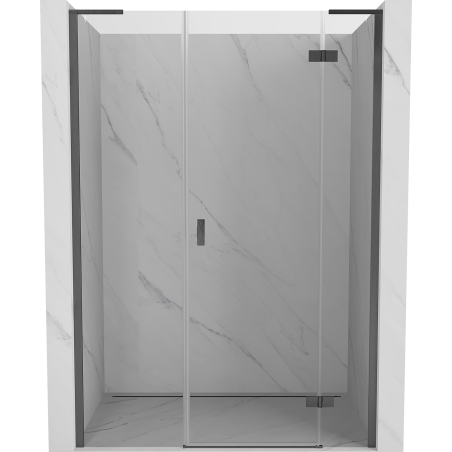 Mexen Mist-H L rechte Duschschwingtür 160 cm, transparent, gebürstet Gun Gray - 8A5L-160-001-66-00-P