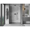 Mexen Mist-H L linke, aufklappbare Duschabtrennung 145 cm, transparent, Gunmetal - 8A5L-145-001-95-00-L