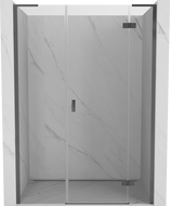 Mexen Mist-H L Duschtür, rechtsdrehend, 135 cm, transparent, Gun Metal - 8A5L-135-001-95-00-P