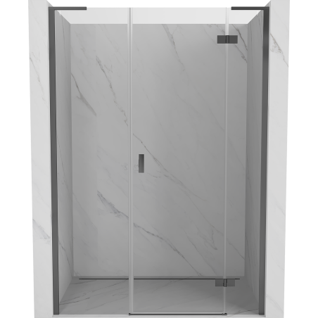 Mexen Mist-H L Duschdrehtür rechts 140 cm, transparent, Gun Metal - 8A5L-140-001-95-00-P