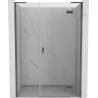 Mexen Mist-H L rechts öffnende Duschtür 145 cm, transparent, Gun Metal - 8A5L-145-001-95-00-P