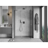 Mexen Mist-H L Schwenkbare Duschabtrennung rechts 150 cm, transparent, Gun Metal - 8A5L-150-001-95-00-P