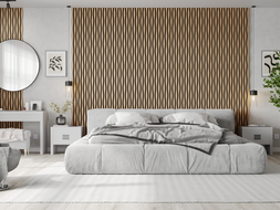 Mexen Lam-SF 01 Lam-SF 26 akustische Wandpaneele 280 x 30 cm, Filz 9 mm, Technisches Furnier, Gebleichte Eiche - S106-280-26-040