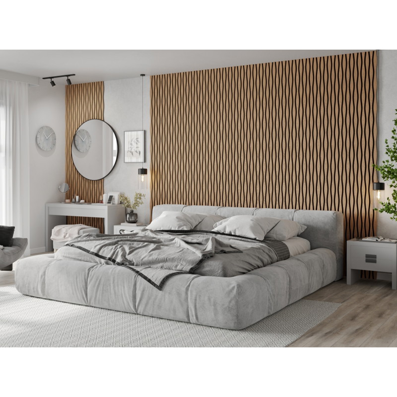 Mexen Lam-SF 01 Lam-SF 26 akustische Wandpaneele 280 x 30 cm, Filz 9 mm, Technisches Furnier, Gebleichte Eiche - S106-280-26-040