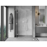 Mexen Mist-H L linke, schwenkbare Duschabtrennung 130 cm, transparent, gebürsteter Nickel - 8A5L-130-001-97-00-L