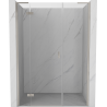 Mexen Mist-H L linke, schwenkbare Duschabtrennung 135 cm, transparent, gebürsteter Nickel - 8A5L-135-001-97-00-L