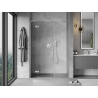 Mexen Mist-H L linke, schwenkbare Duschkabinentür 155 cm, transparent, gebürsteter Nickel - 8A5L-155-001-97-00-L