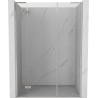 Mexen Mist-H L linke, schwenkbare Duschkabinentür 155 cm, transparent, gebürsteter Nickel - 8A5L-155-001-97-00-L
