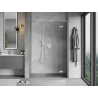 Mexen Mist-H L Rechts öffnende Duschtür 130 cm, transparent, gebürstetes Nickel - 8A5L-130-001-97-00-P