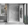 Mexen Mist-H L rechte, schwenkbare Duschabtrennung 135 cm, transparent, gebürstetes Nickel - 8A5L-135-001-97-00-P