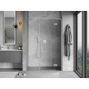 Mexen Mist-H L Schwingtür für Dusche rechts 150 cm, transparent, gebürstetes Nickel - 8A5L-150-001-97-00-P