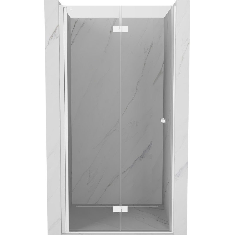 Mexen Mist-F faltbare Duschabtrennung links 120 cm, transparent, weiß - 8A6-120-000-20-00-L