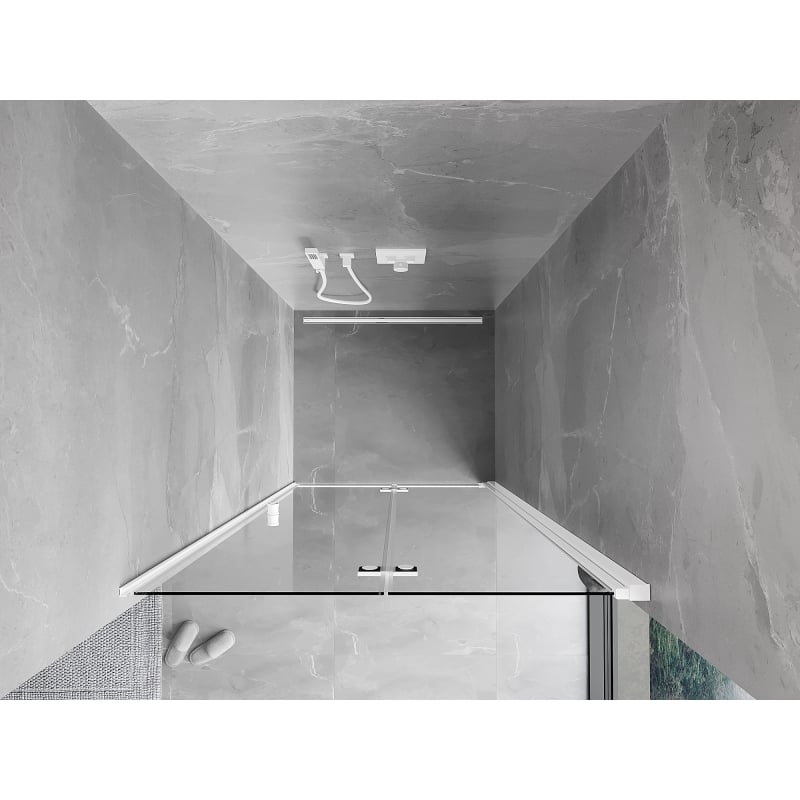 Mexen Mist-F faltbare Duschkabinentür rechts 60 cm, transparent, weiß - 8A6-060-000-20-00-P
