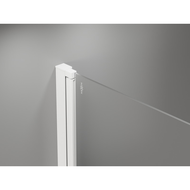 Mexen Mist-F Faltbare Duschkabinentür rechts 75 cm, transparent, weiß - 8A6-075-000-20-00-P