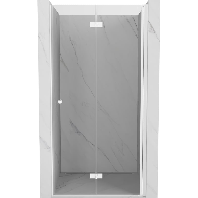Mexen Mist-F faltbare Duschabtrennung rechts 120 cm, transparent, weiß - 8A6-120-000-20-00-P