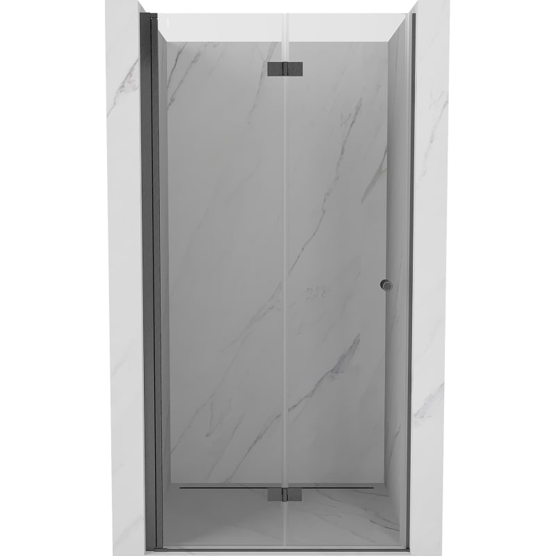 Mexen Mist-F faltbare Duschabtrennung links 85 cm, transparent, gebürstet gun gray - 8A6-085-000-66-00-L