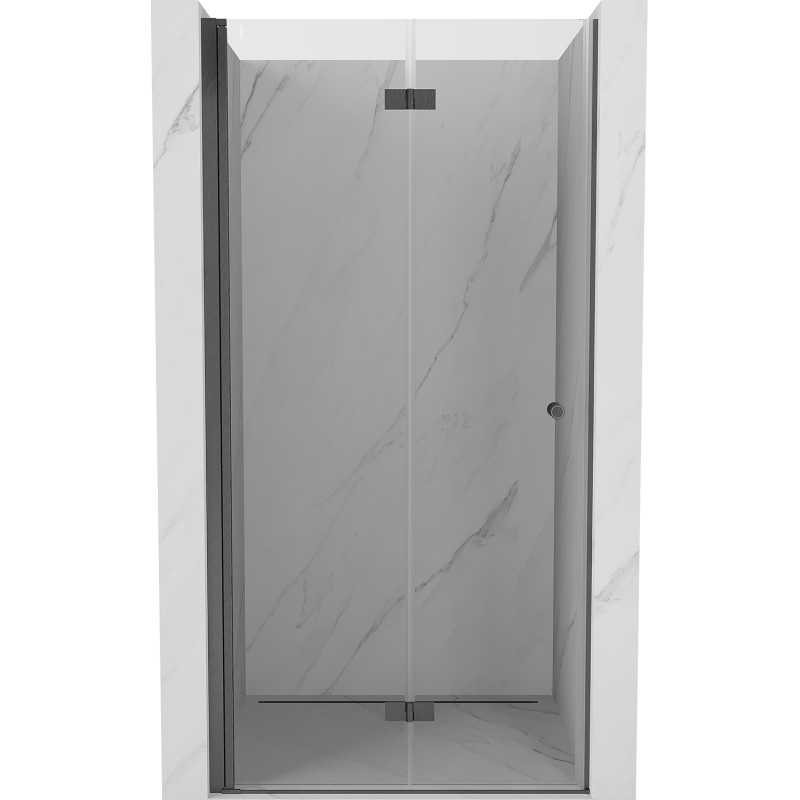 Mexen Mist-F faltbare Duschkabinentür links 90 cm, transparent, gebürstetes Gun Gray - 8A6-090-000-66-00-L