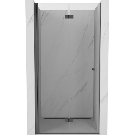 Mexen Mist-F Faltbare Duschkabinentür links 110 cm, transparent, gun gray gebürstet - 8A6-110-000-66-00-L