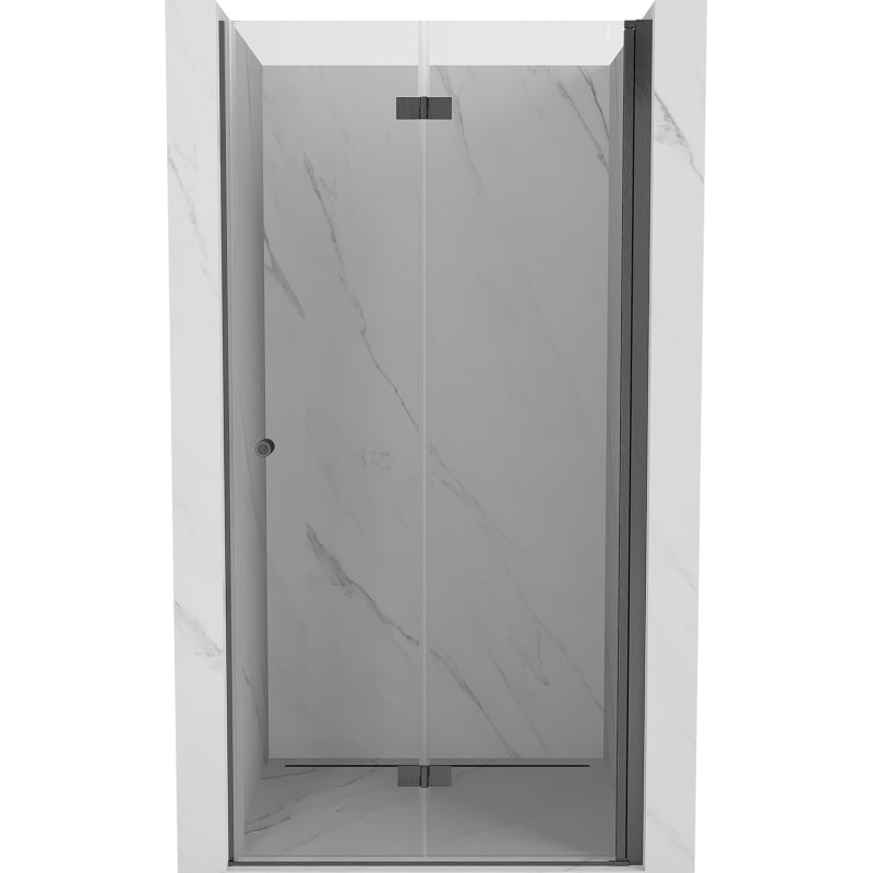 Mexen Mist-F faltbare Duschtür rechts 70 cm, transparent, gebürstetes Gun Gray - 8A6-070-000-66-00-P