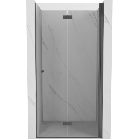 Mexen Mist-F faltbare Duschwand rechts 80 cm, transparent, gebürstetes Gun Gray - 8A6-080-000-66-00-P