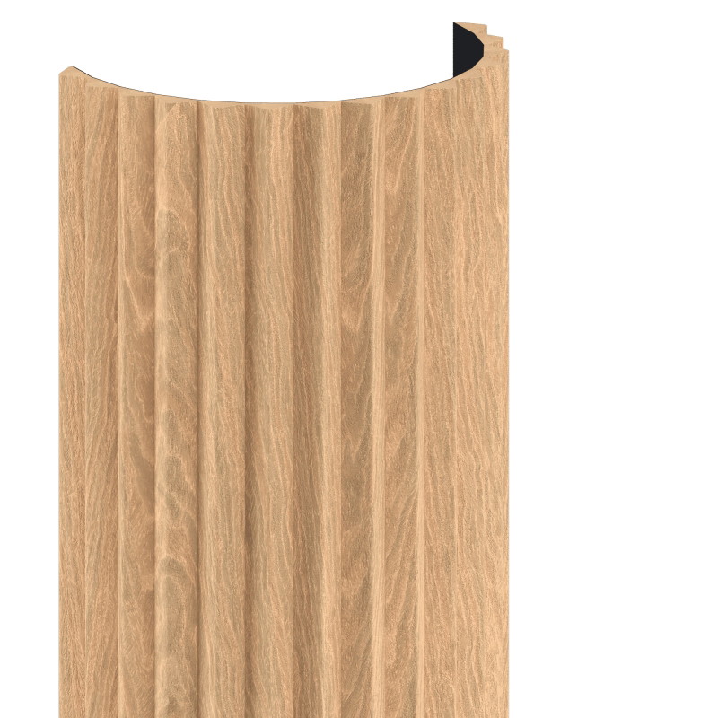 Mexen Ovalo 01 flexible gerillte Wandpaneele 280 x 36 cm, technisches Furnier, Gebleichte Eiche - S130-280-01-040