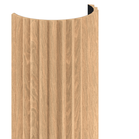 Mexen Ovalo 01 flexible gerillte Wandpaneele 280 x 36 cm, technisches Furnier, Gebleichte Eiche - S130-280-01-040