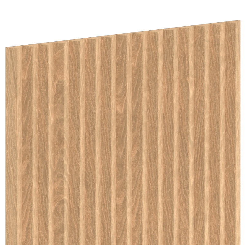 Mexen Ovalo 01 flexible gerillte Wandpaneele 280 x 36 cm, technisches Furnier, Gebleichte Eiche - S130-280-01-040